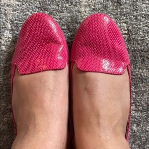 Funky pink croc flats